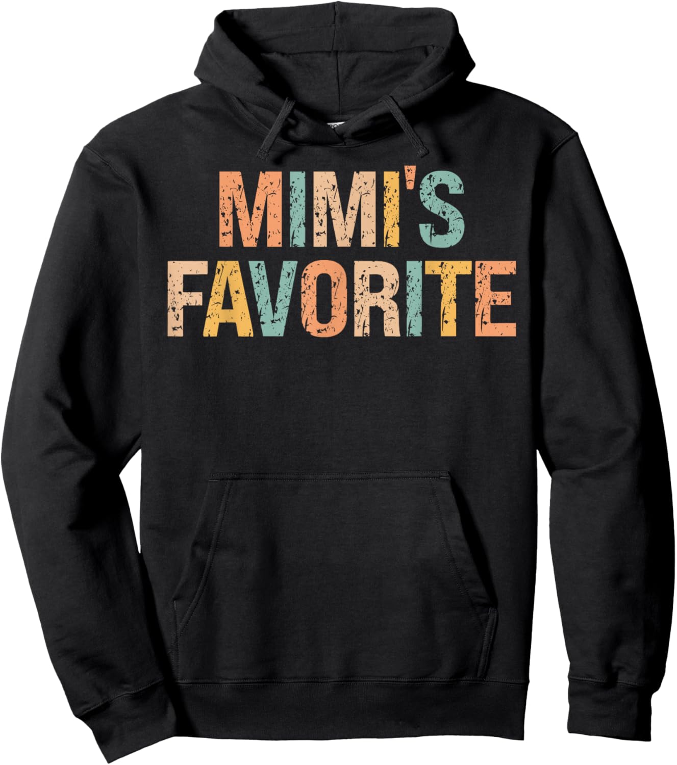 Retro Mimis Favorite Son Daughter I'm Mimi's Favorite Funny Hoodie - Hoodie | Black