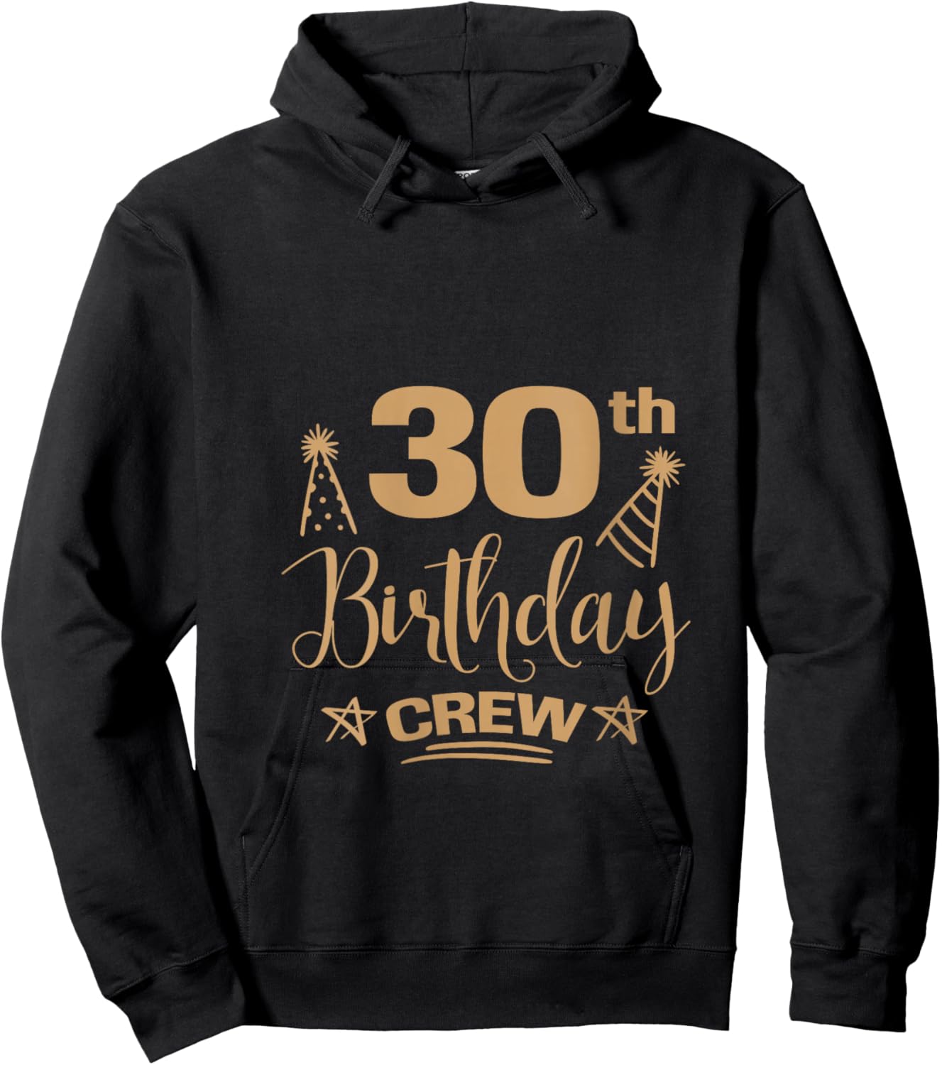 30 Year Old B-Day Funny 30th Birthday Crew Group Friends V-Neck Hoodie - Hoodie | Black