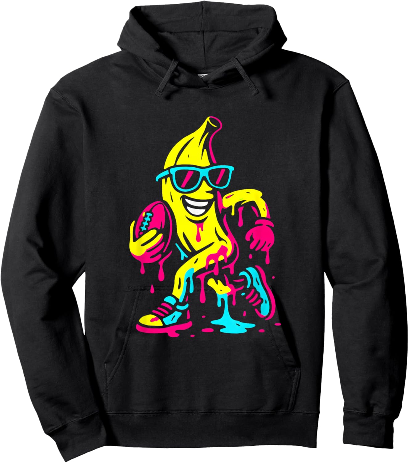Banana Football Drip Funny Kids Youth Boys Girls Hoodie - Hoodie | Black