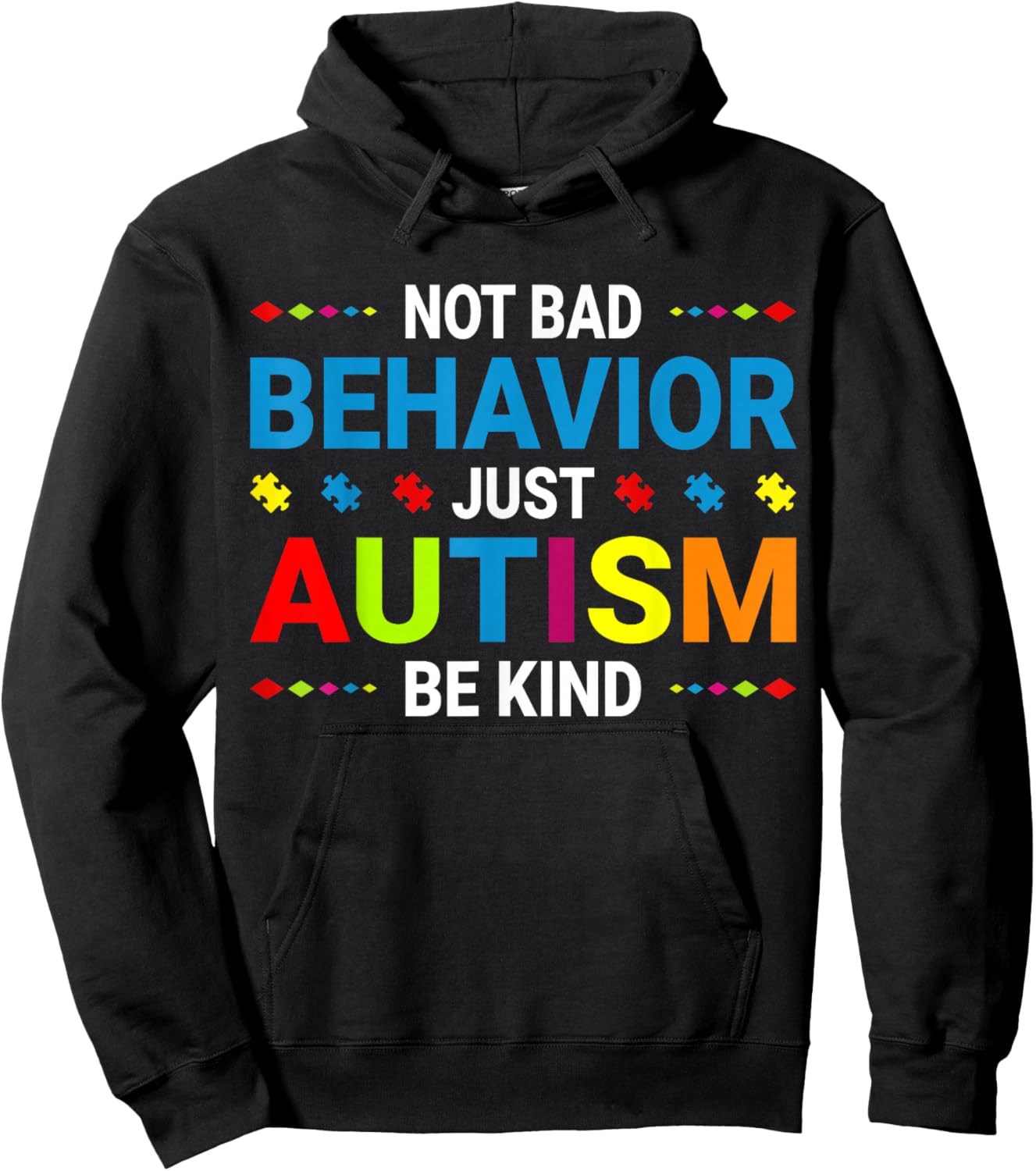 Funny Autism Awareness Support Autistic Kids Toddler Boys Hoodie - Hoodie | Black