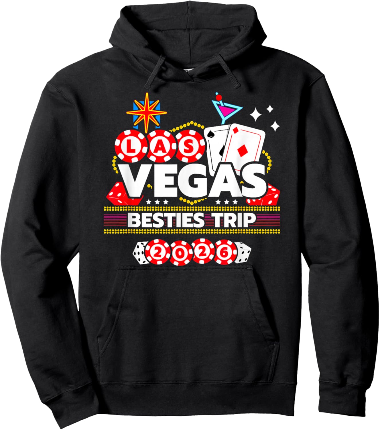 Las Vegas Vacation - Besties Trip - Vegas Girls Trip 2026 Hoodie - Hoodie | Black