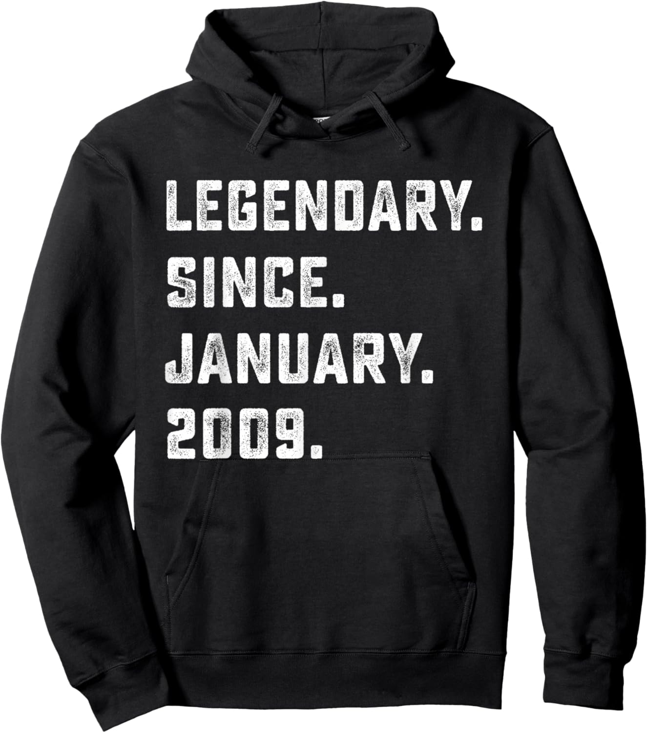 17th Birthday Gift Legendary Since January 2009 17 Yrs Old Hoodie - Hoodie | Black