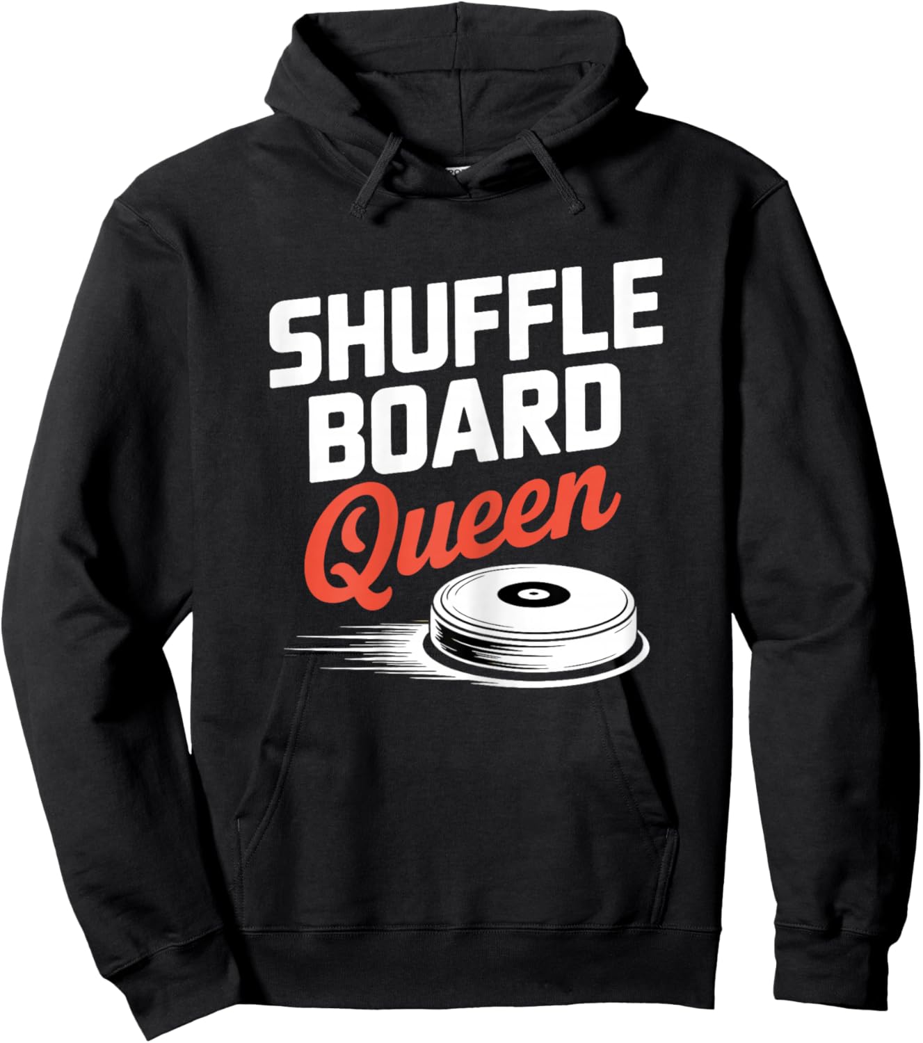 Shuffleboard Queen Cute Women's Hoodie - Hoodie | Black