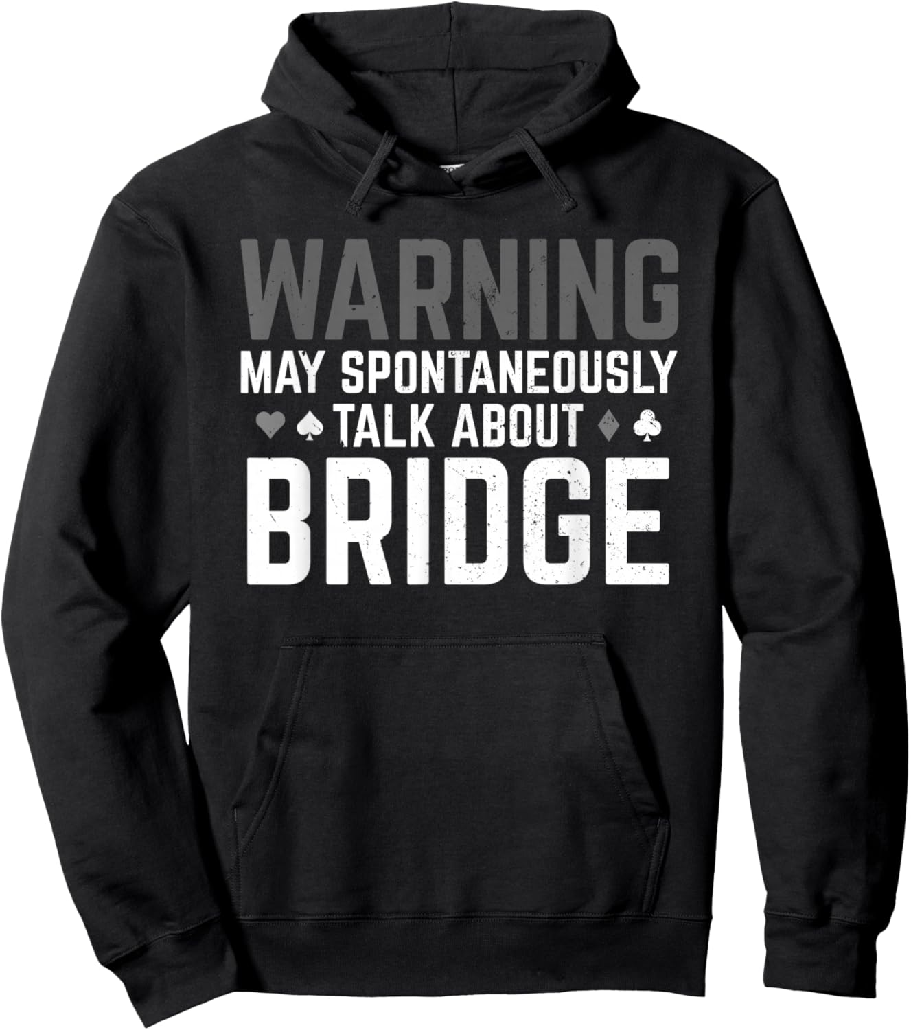 Funny Bridge Design Women Card Game Bridge Player Hoodie - Hoodie | Black