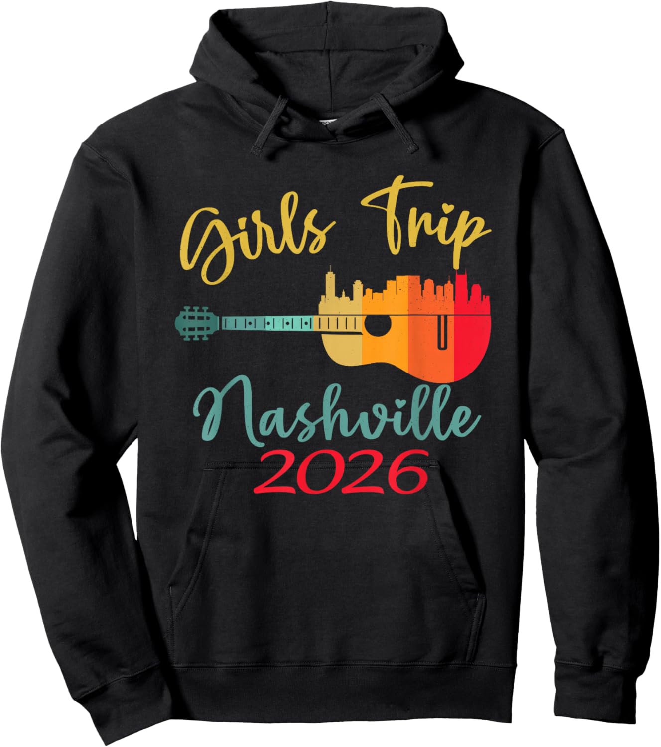 Nashville Country Music Girls Trip 2026 Guitar Weekend Hoodie - Hoodie | Black