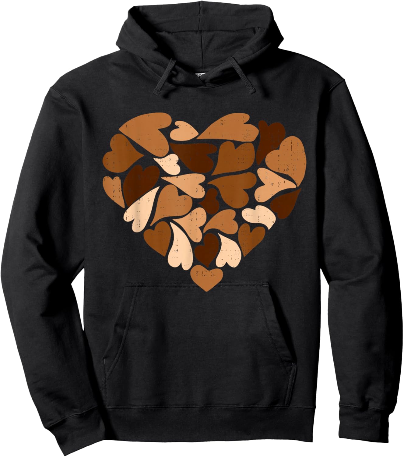 Black History Month Heart Melanin African Girls Kids Hoodie - Hoodie | Black