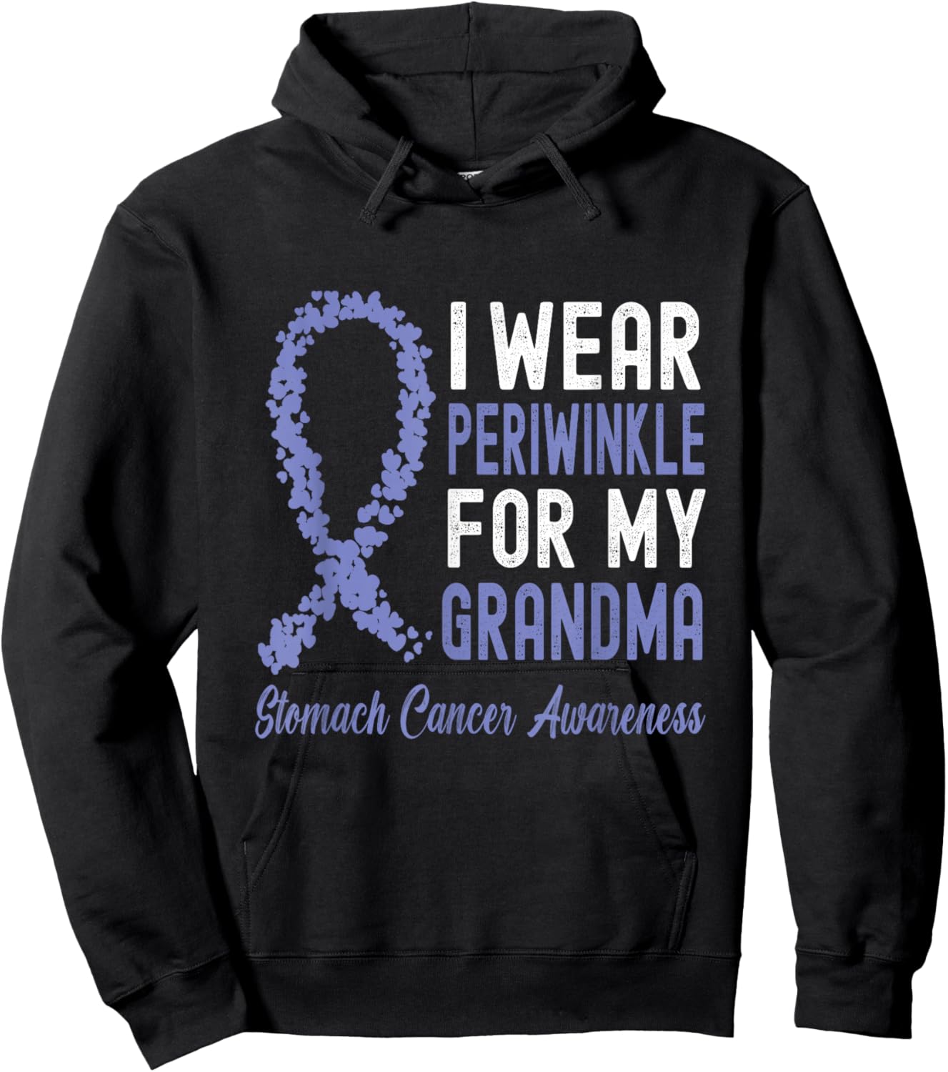 I Wear Periwinkle for My Grandma Stomach Cancer Awareness Hoodie - Hoodie | Black