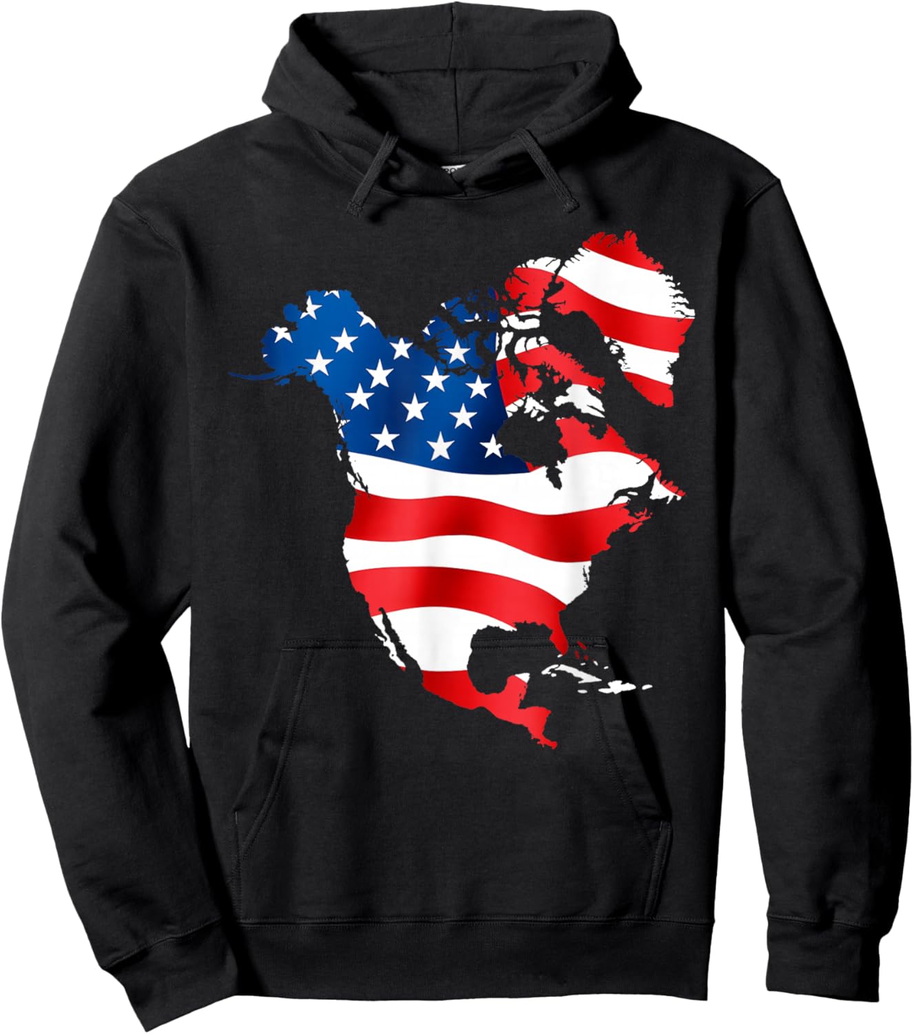 It’s Our Continent Us Map Patriotic Hoodie - Hoodie | Black