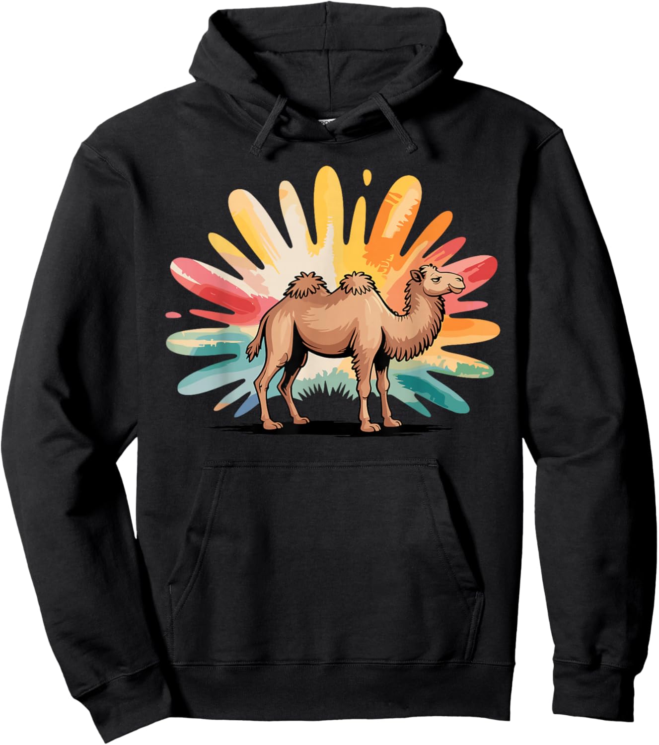 Best Camel Art Women Kids Zoo Animal Camel Lovers Hoodie - Hoodie | Black