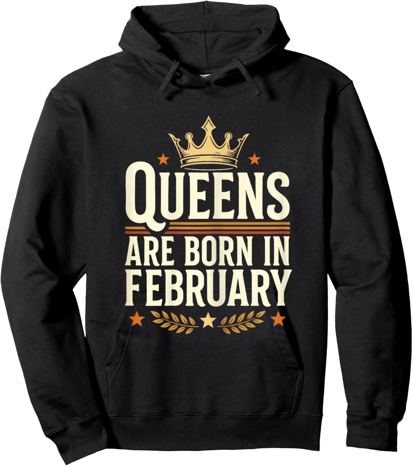 Queens are Born in February Hoodie - Hoodie | Black