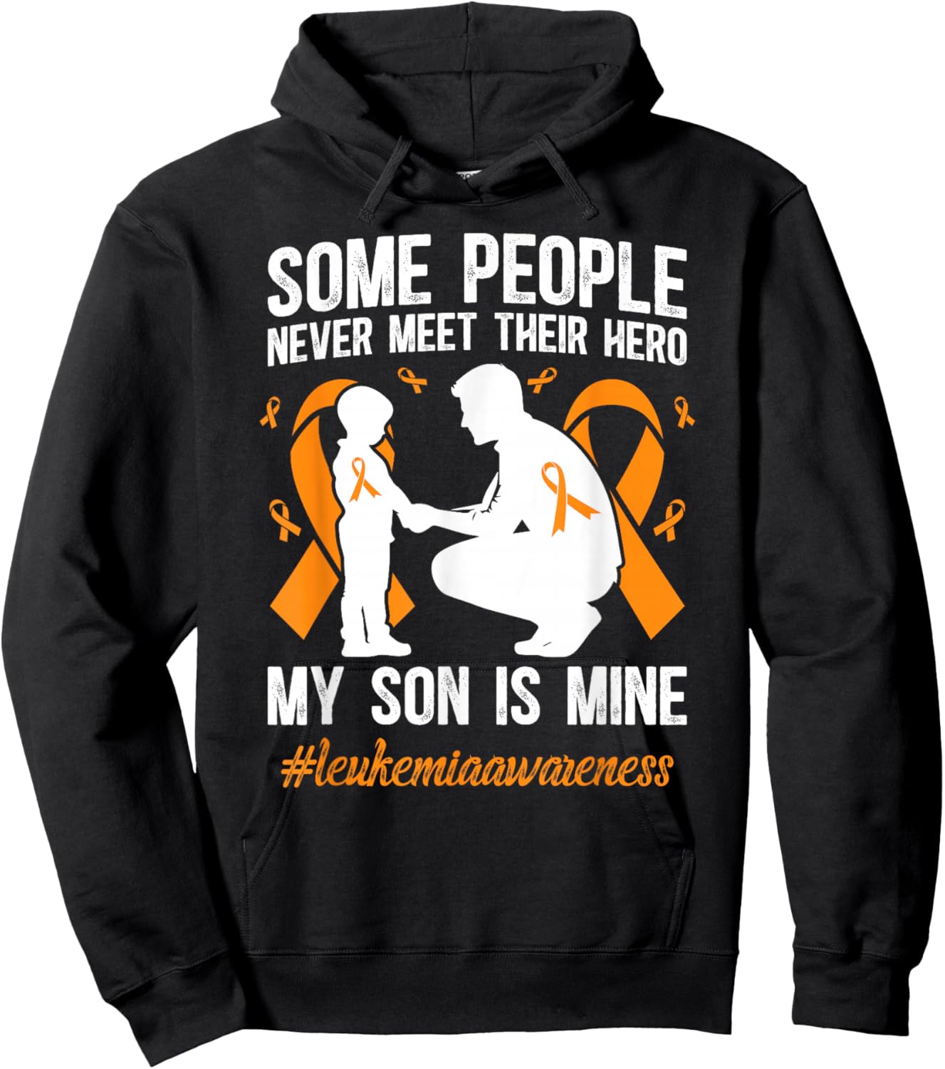 Leukemia Awareness Proud Leukemia Dad of A Leukemia Warrior Hoodie - Hoodie | Black