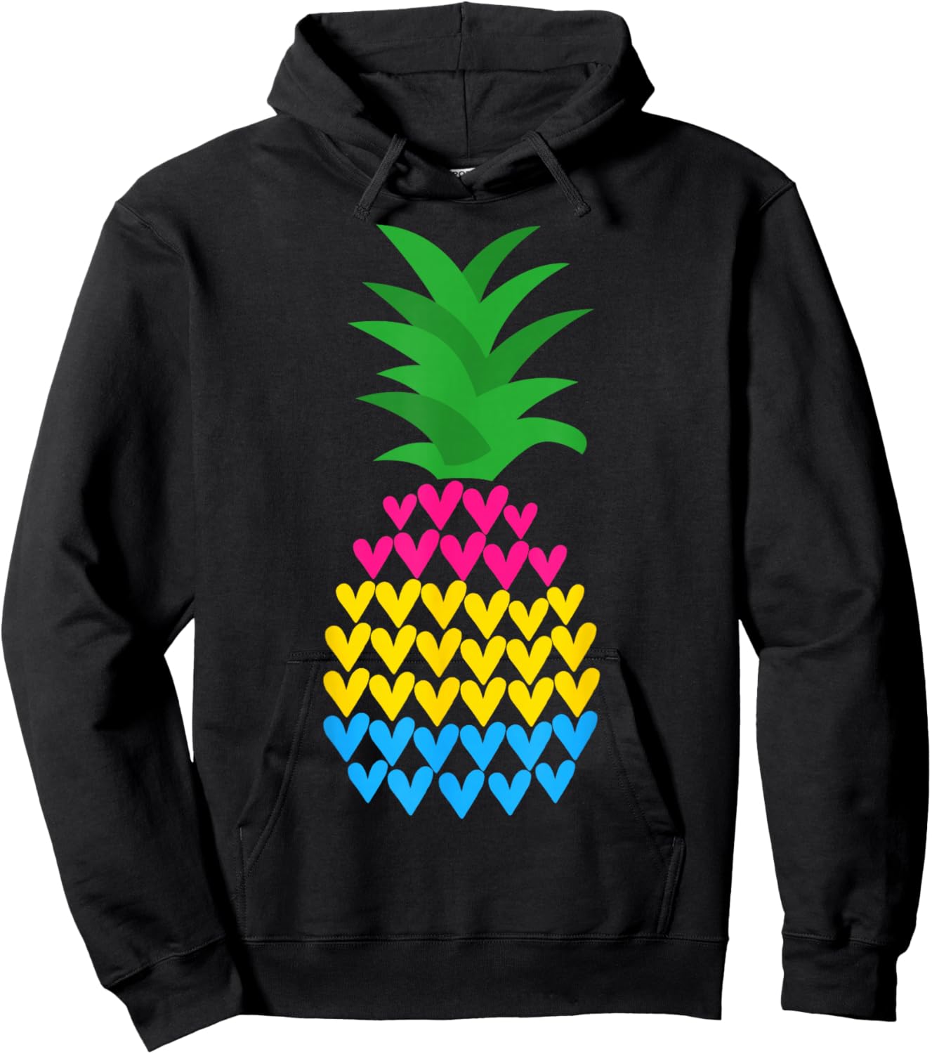 Pansexual Pride Flag Funny Pineapple Pansexual Hoodie - Hoodie | Black