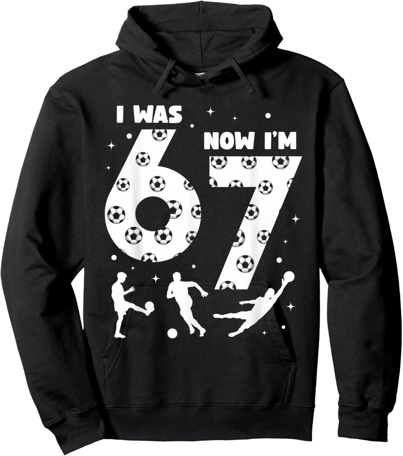 I was 6 Now I'm 7 Kids Soccer 7 Year Old Birthday 67 Boys Hoodie - Hoodie | Black