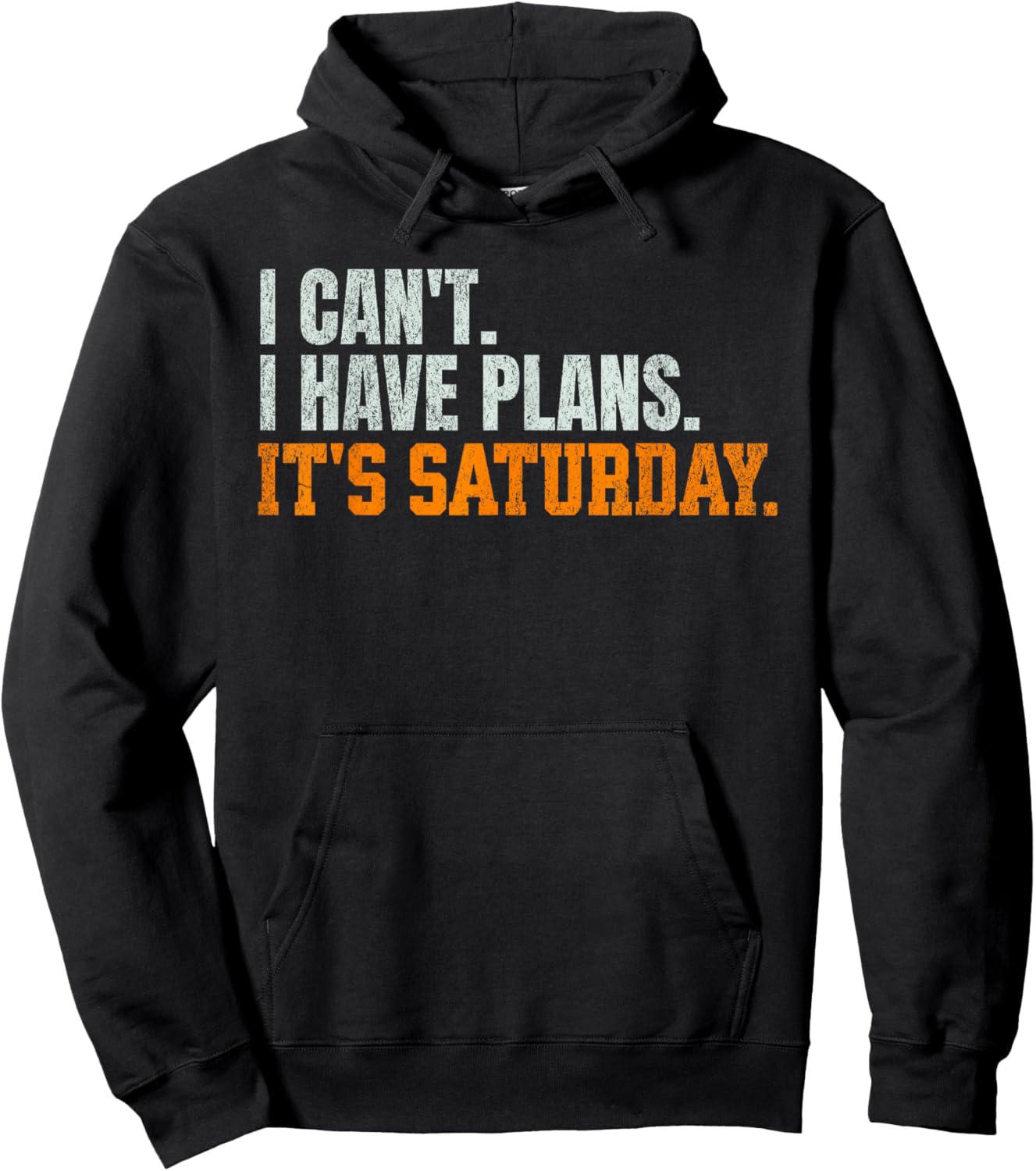 Funny I Can't. I Have Plans. It's Saturday. Tennessee Fan Hoodie - Hoodie | Black