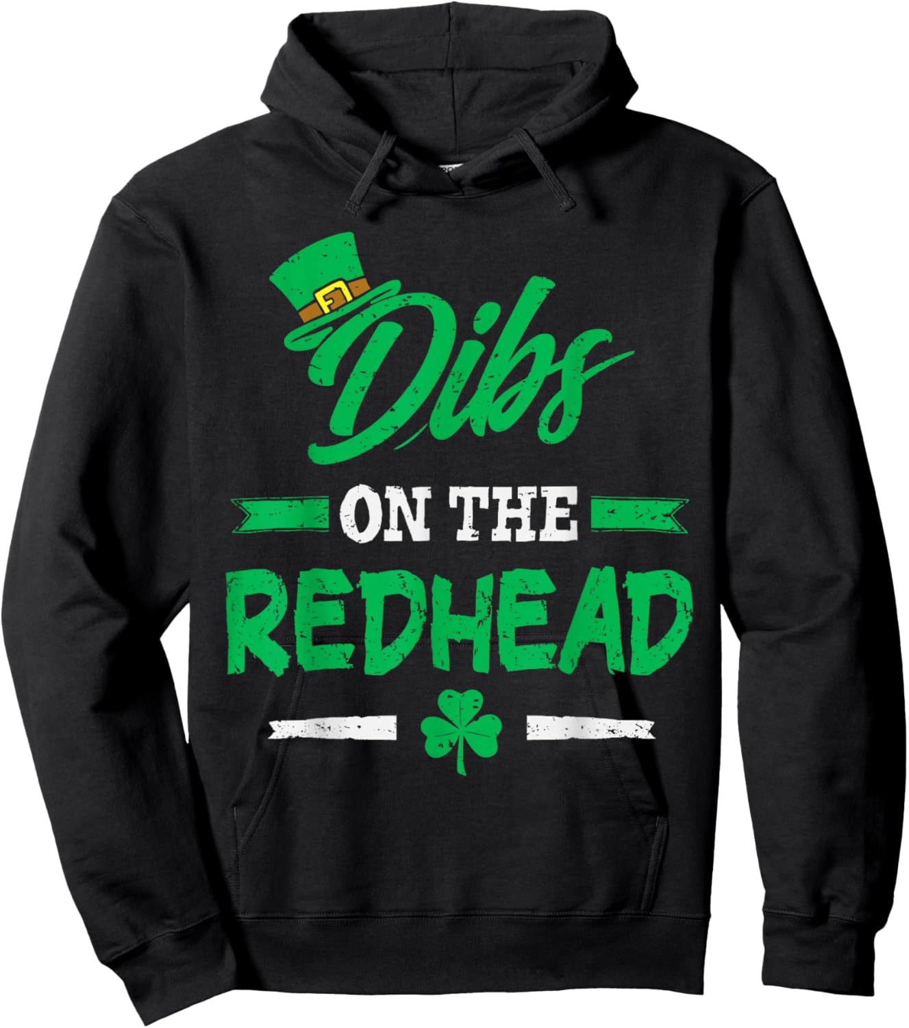 Dibs On The Redhead St Patricks Day Irish Men Women Boy Kids Hoodie - Hoodie | Black