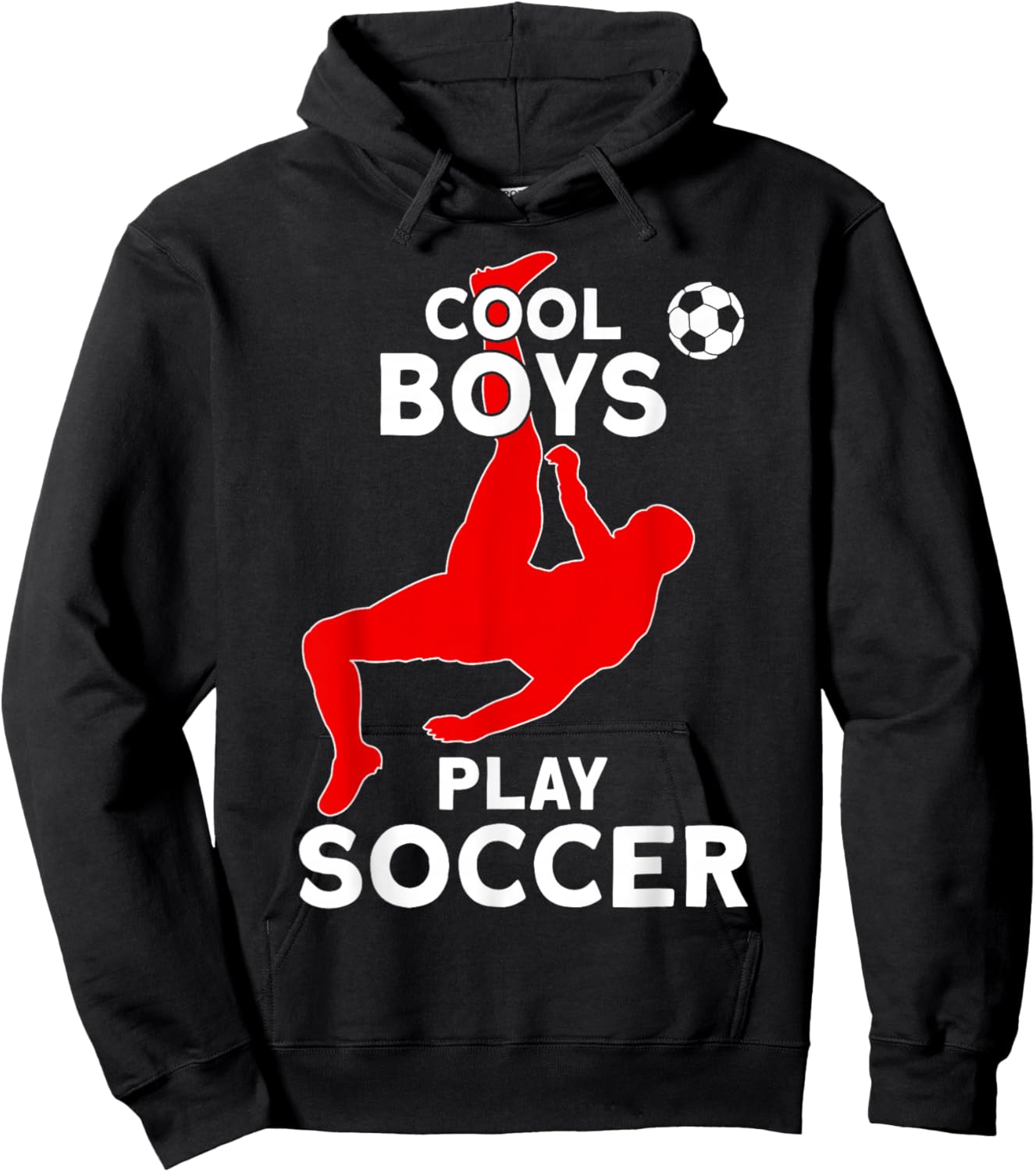 Cool Boys Play Soccer Hoodie - Hoodie | Black