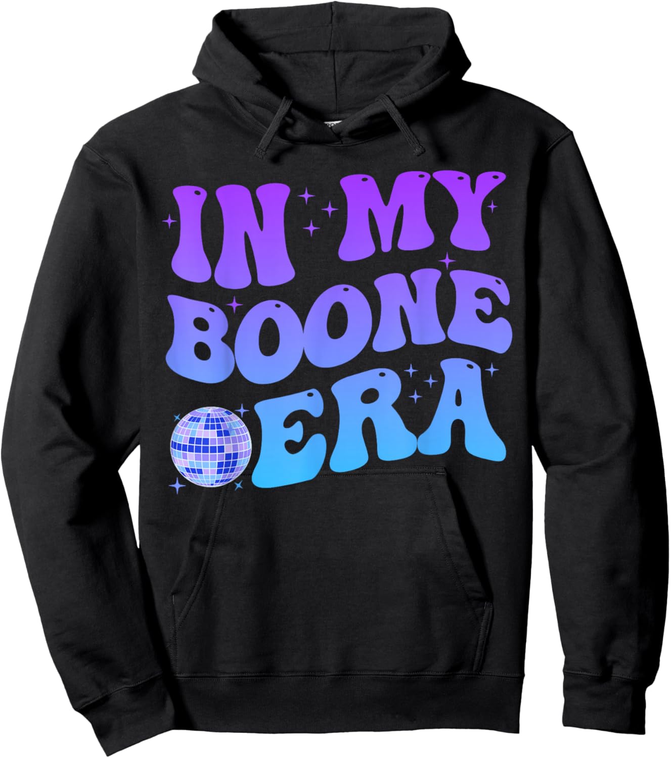 in My Boone Era Funny Boone Heart Men Women Kids Groovy Hoodie - Hoodie | Black
