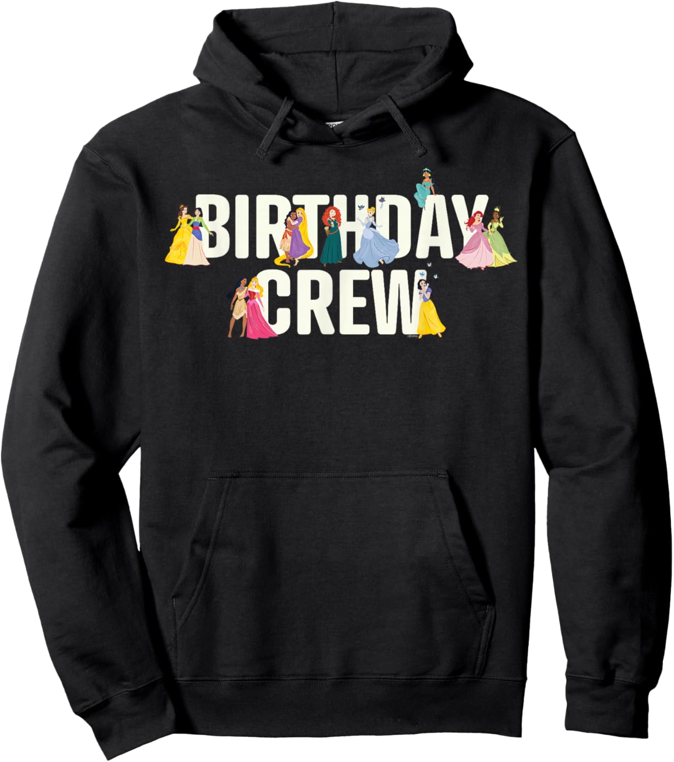 Disney Princess Squad Birthday Crew Matching Birthday Party Hoodie - Hoodie | Black