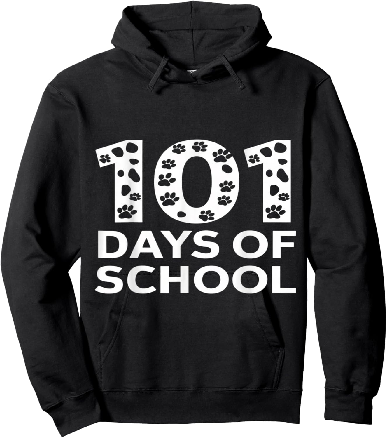 Happy 101 Days School Cute Dog 100 Days Smarter Student Kids Hoodie - Hoodie | Black