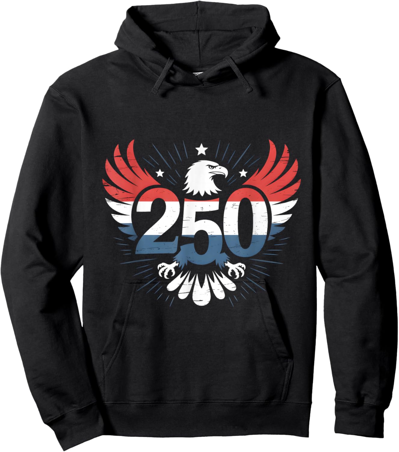 250 Years of Independence | American 1776–2026 Patriotic Hoodie - Hoodie | Black