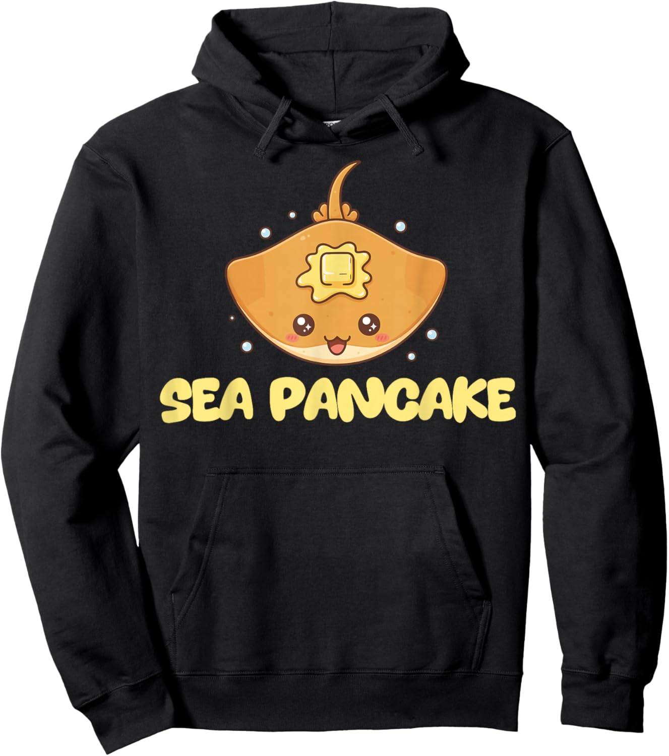 Sea Pancake Stingray Mantaray Cute Hoodie - Hoodie | Black