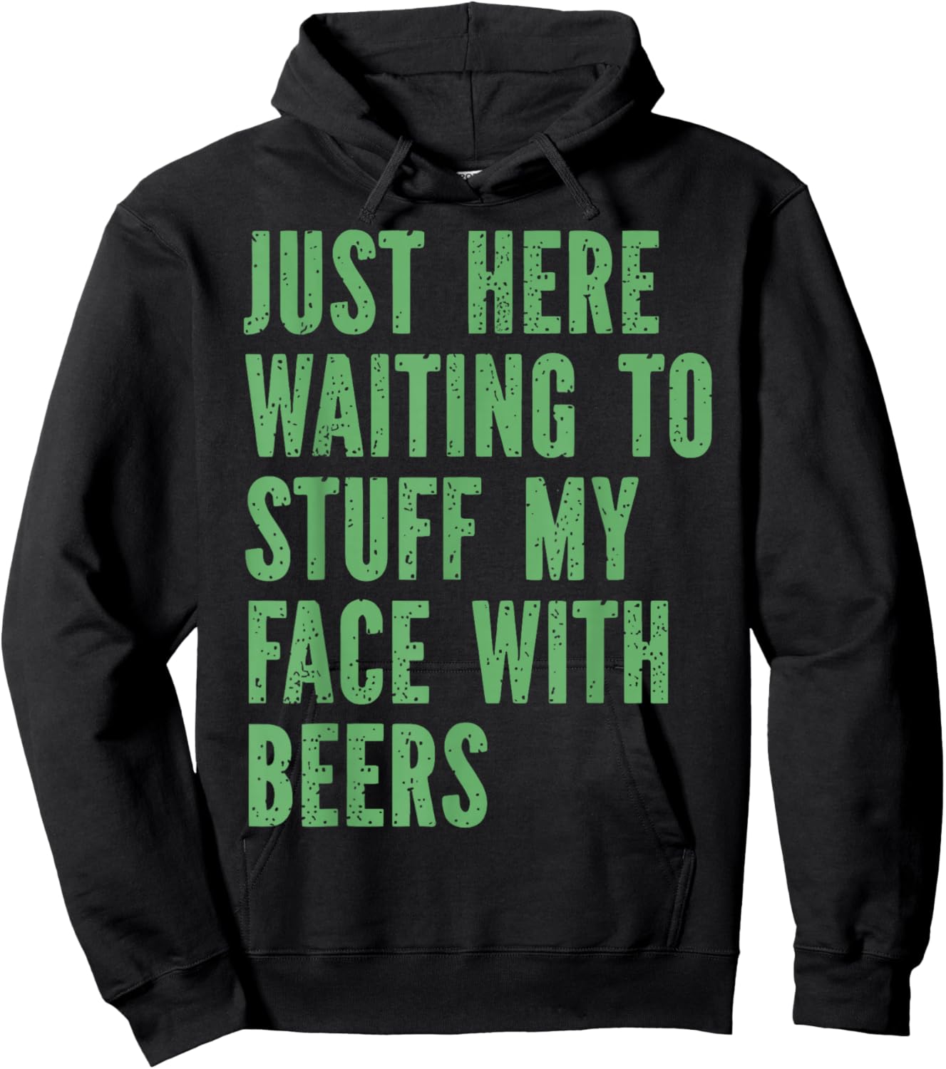 Funny Couples Just Here Waiting to Stuff My Face with Beers Hoodie - Hoodie | Black