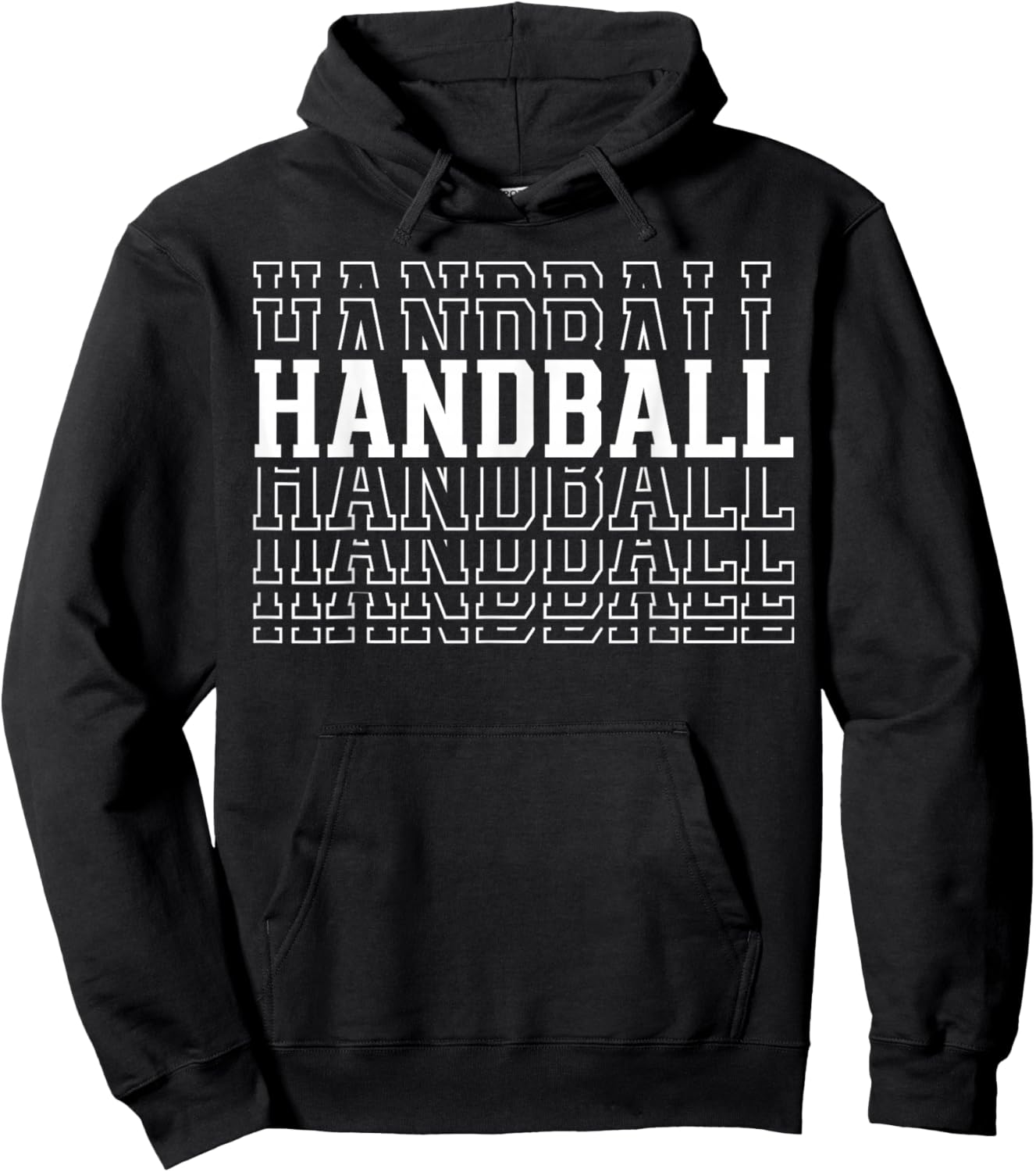 Handball Funny Layered Text Team Player Coach Youth Hoodie - Hoodie | Black