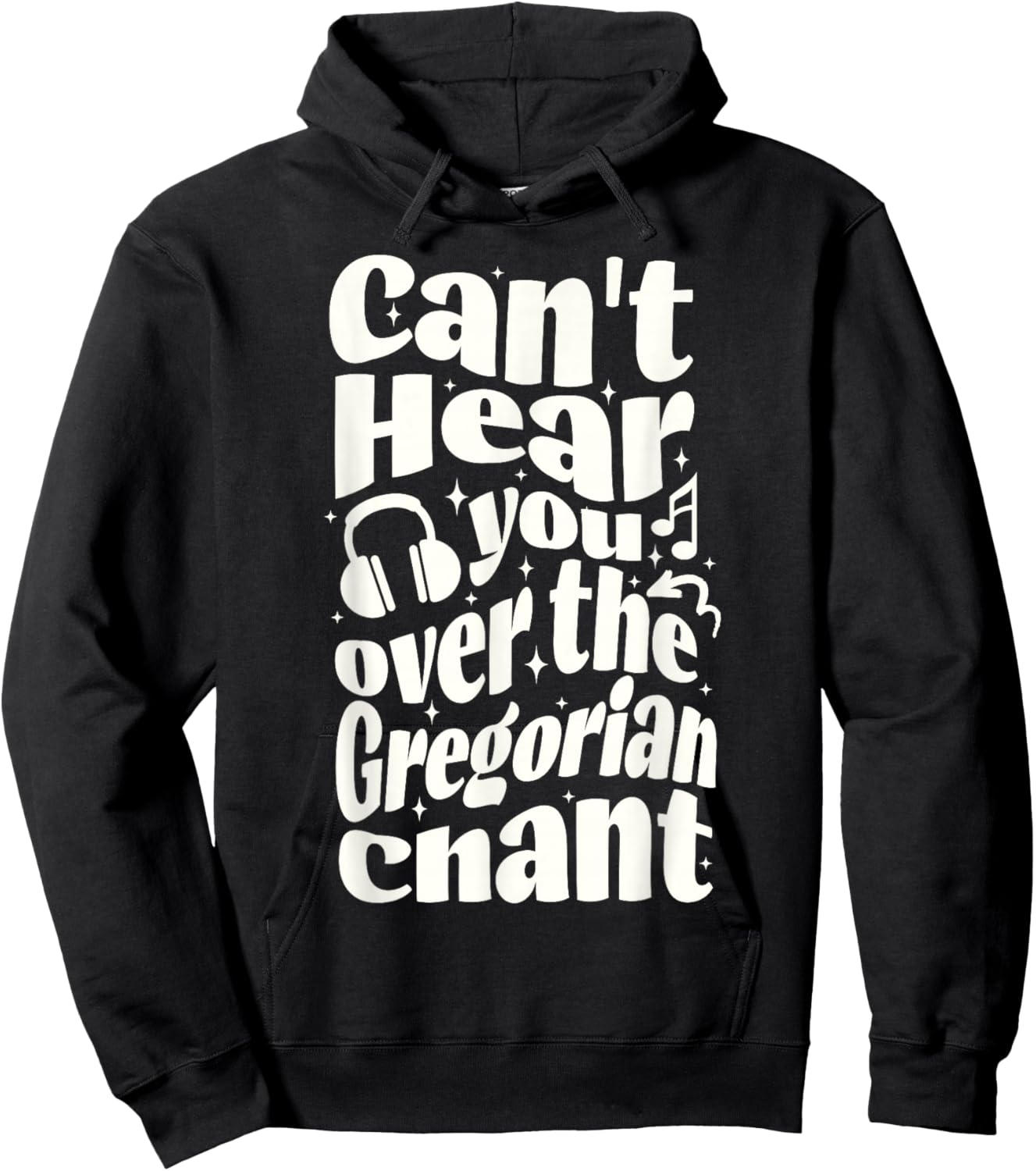 Gregorian Chant Funny Catholic Traditional Latin Mass Music Hoodie - Hoodie | Black