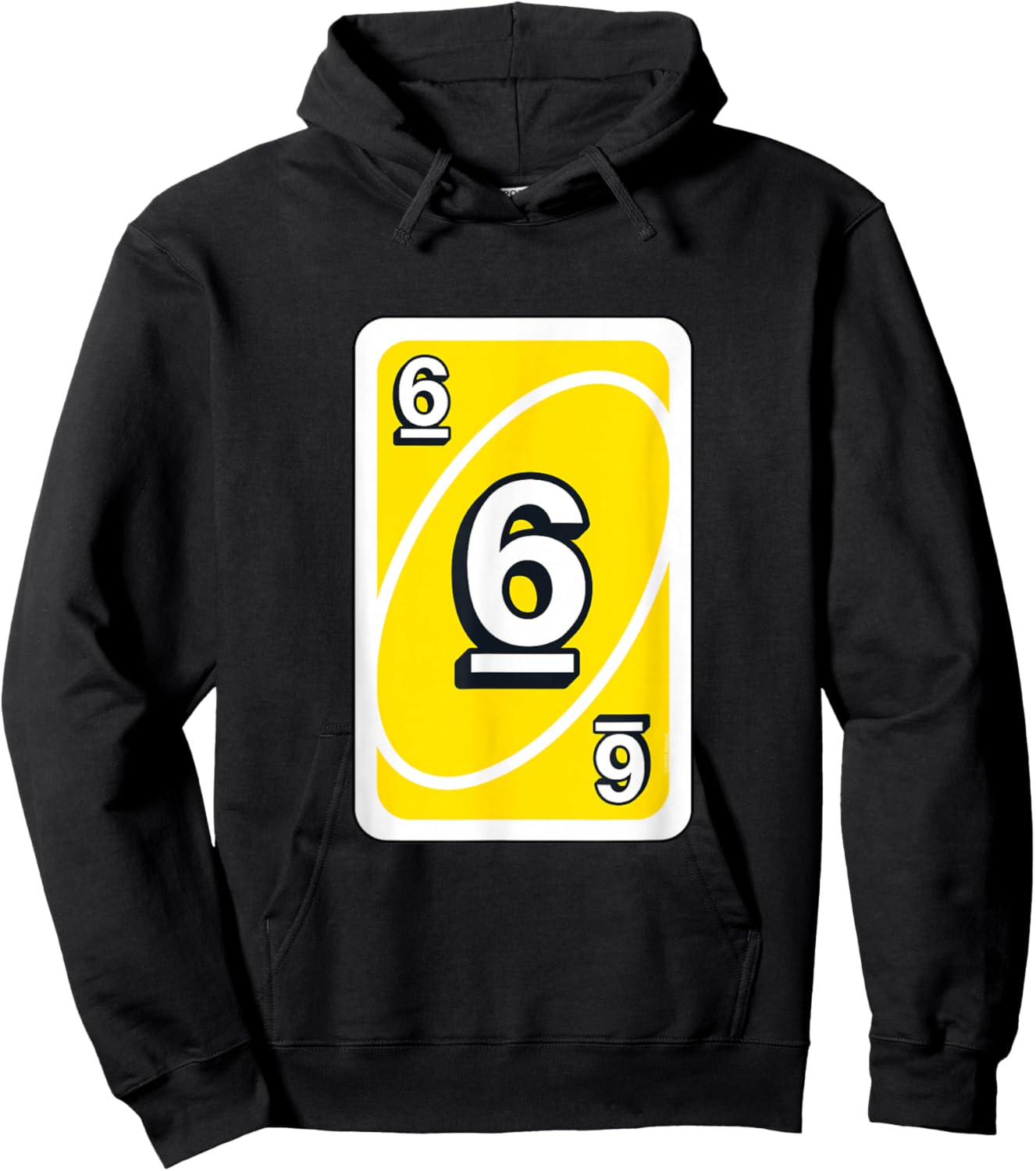 UNO Halloween Yellow 6" Card Hoodie - Hoodie | Black
