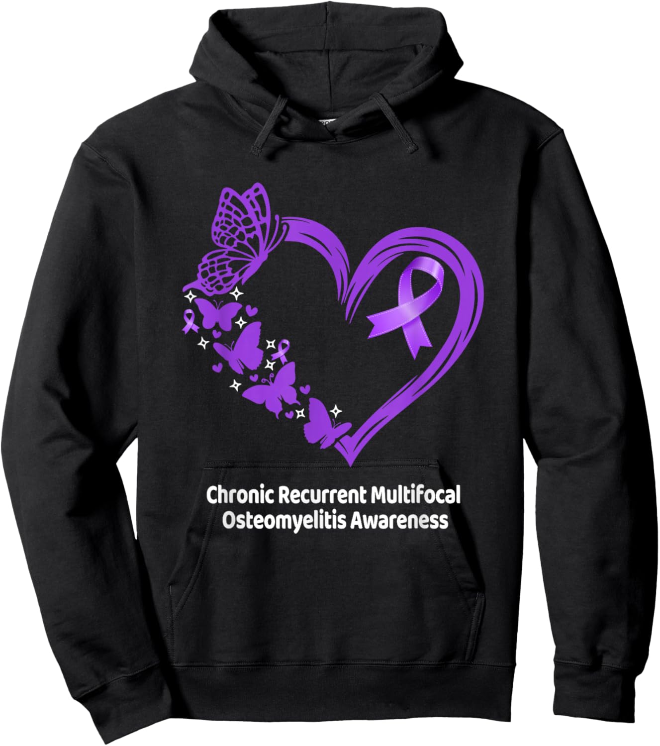 CRMO Awareness Chronic Recurrent Multifocal Osteomyelitis Hoodie - Hoodie | Black