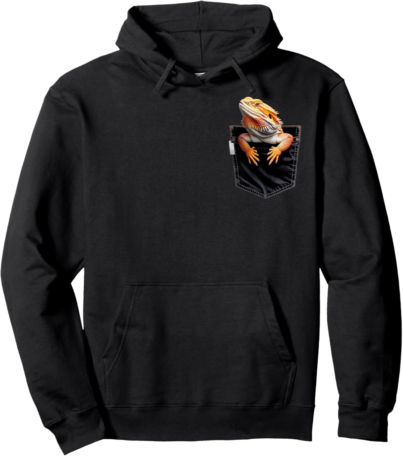Pocket Bearded Dragon Reptile Animal Beardie Bearded Dragon Hoodie - Hoodie | Black