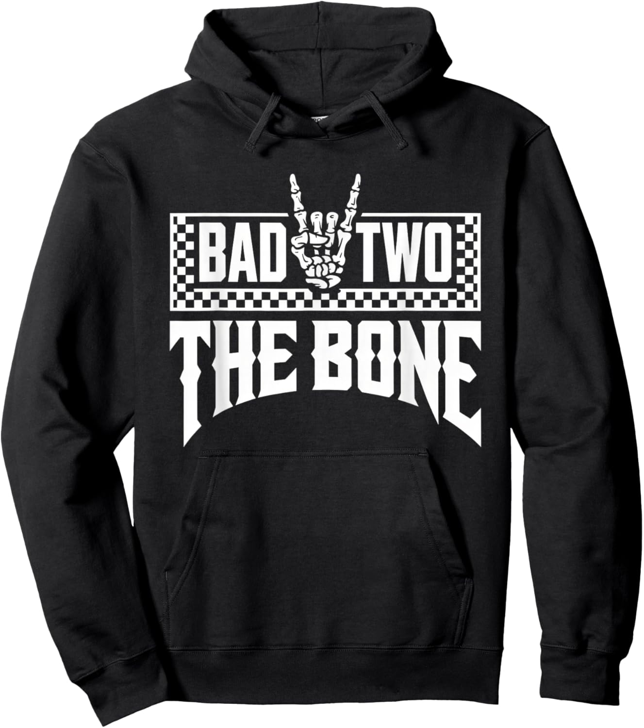 Bad Two The Bone Birthday 2 Years Old Kids Bday Party Hoodie - Hoodie | Black
