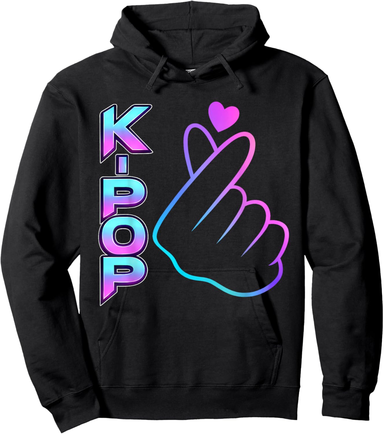I Love You K-POP Gruop Music Fan Women Teen Boy Girl Hoodie - Hoodie | Black