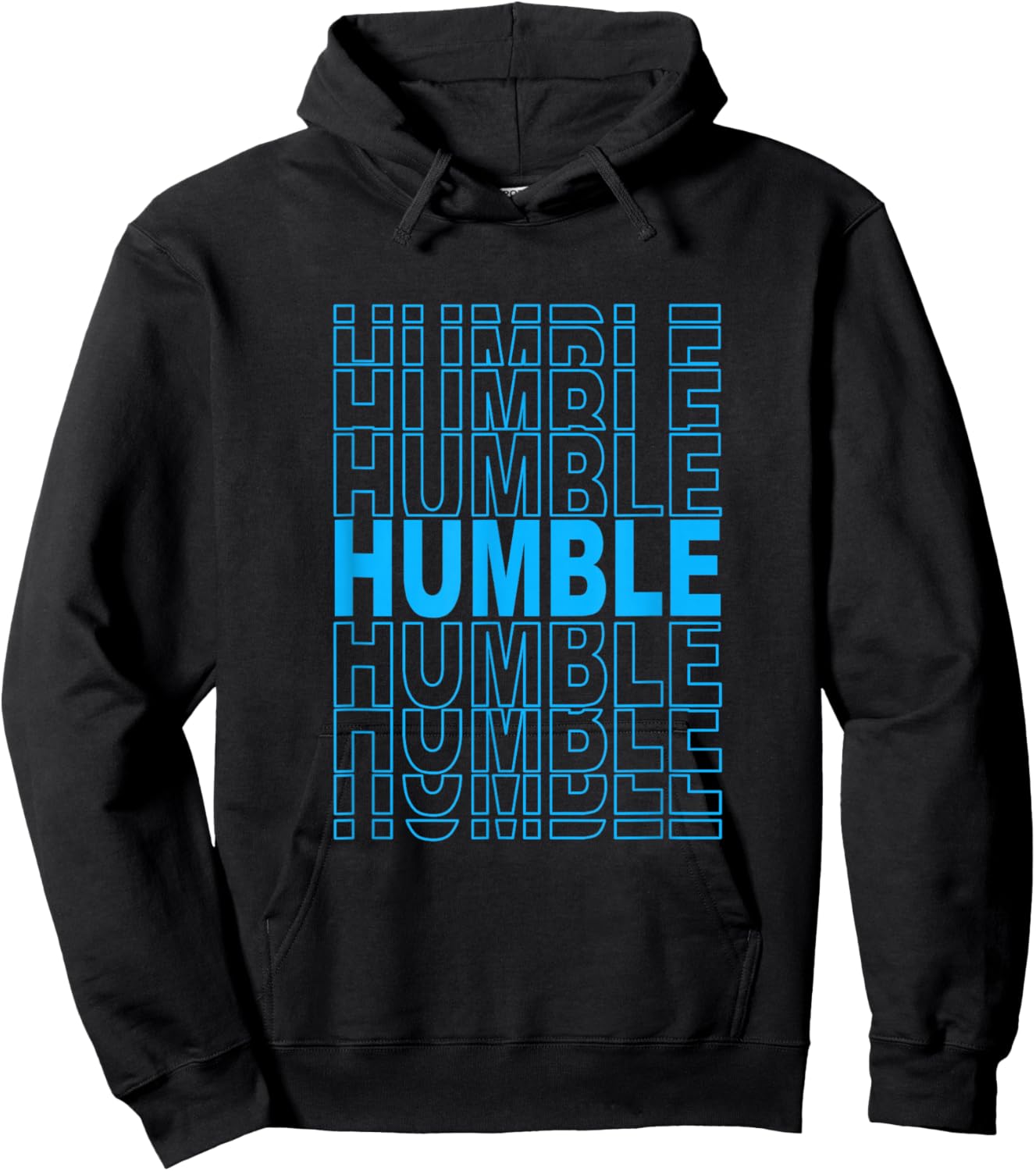 Blue Color Humble Blue Graphic Hoodie - Hoodie | Black