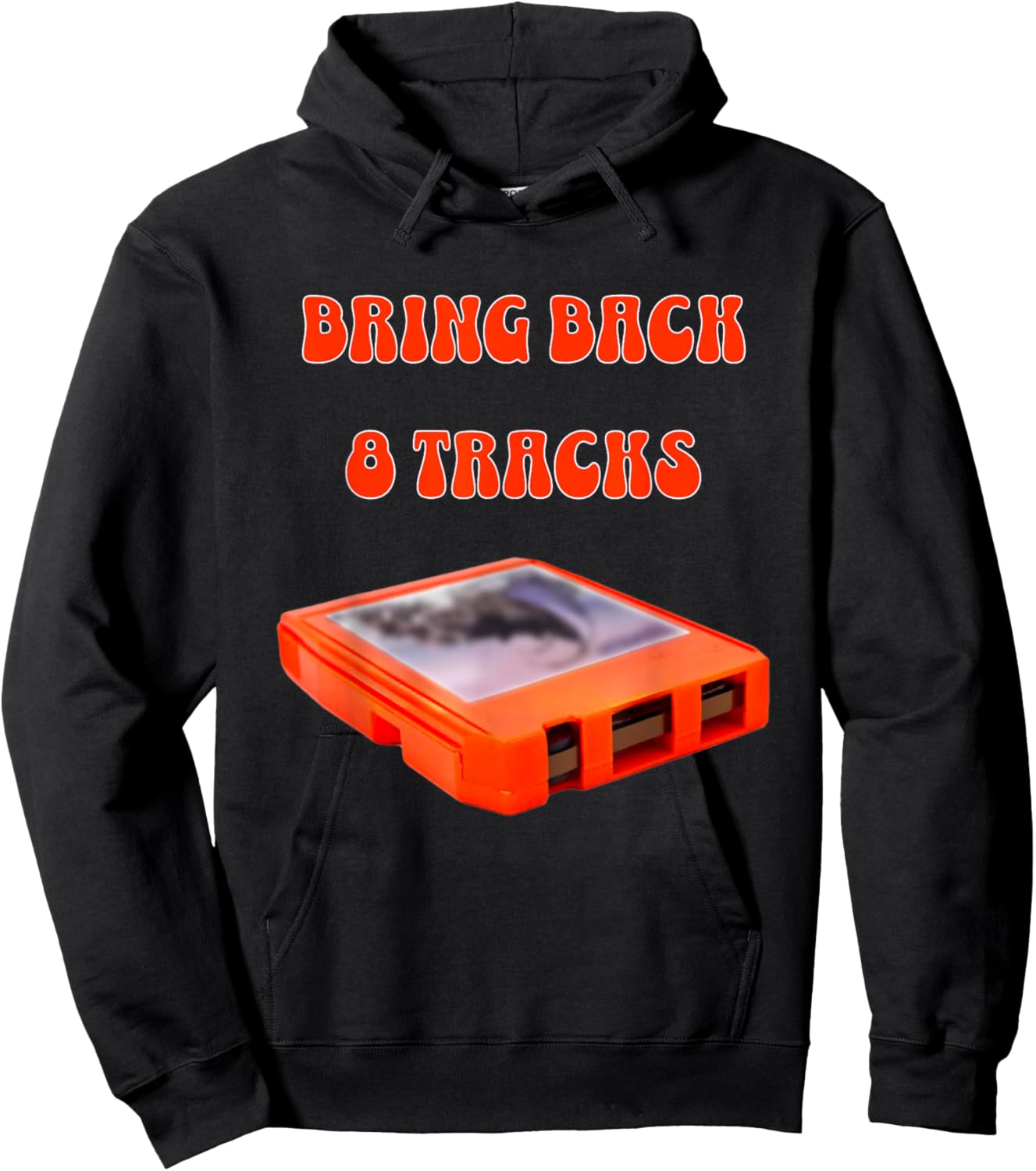 Bring Back 8 Tracks, Music Lovers Cool Vintage Design Hoodie - Hoodie | Black