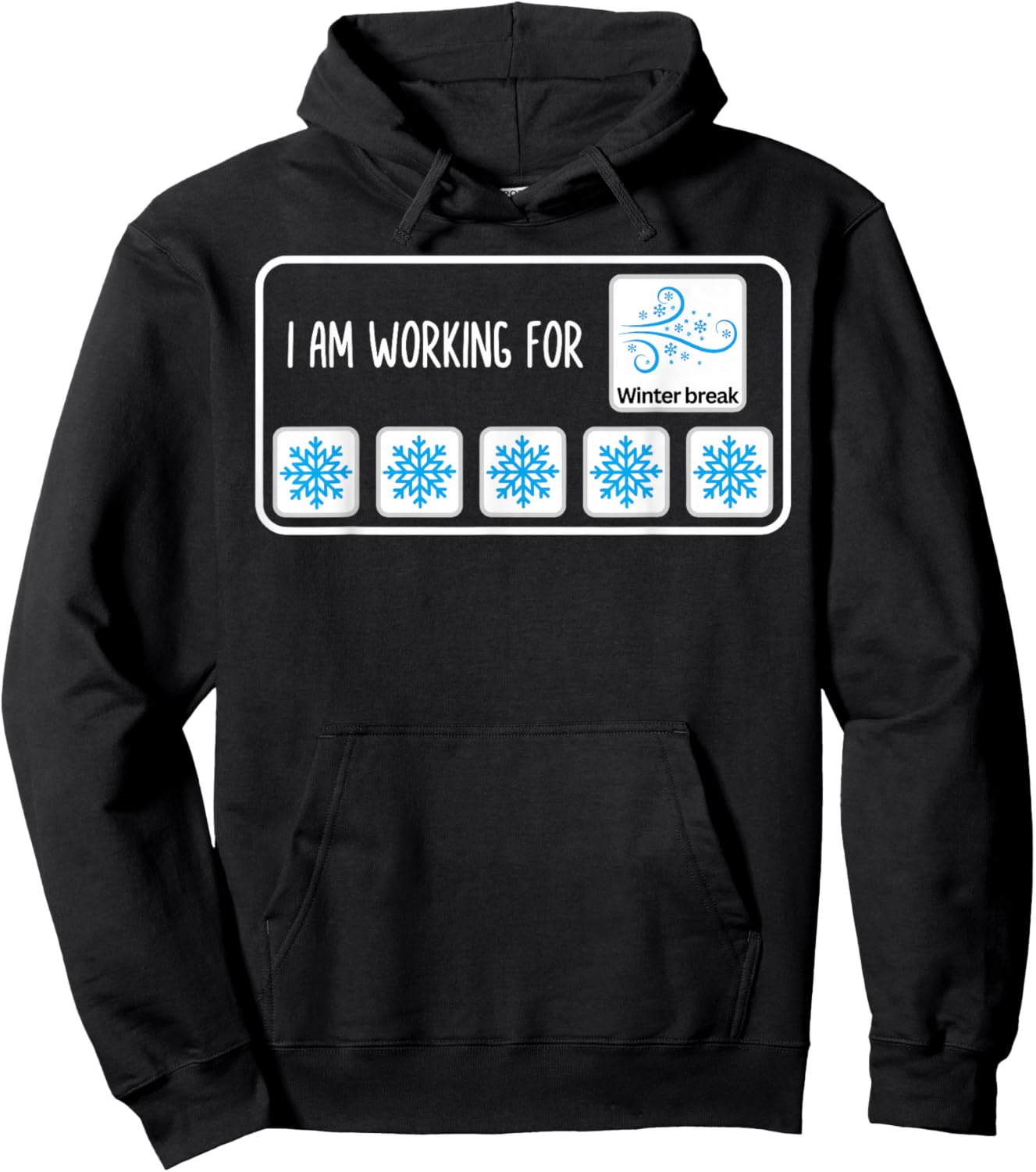 I Am Working for Winter Break Christmas SPED Teacher Xmas Hoodie - Hoodie | Black