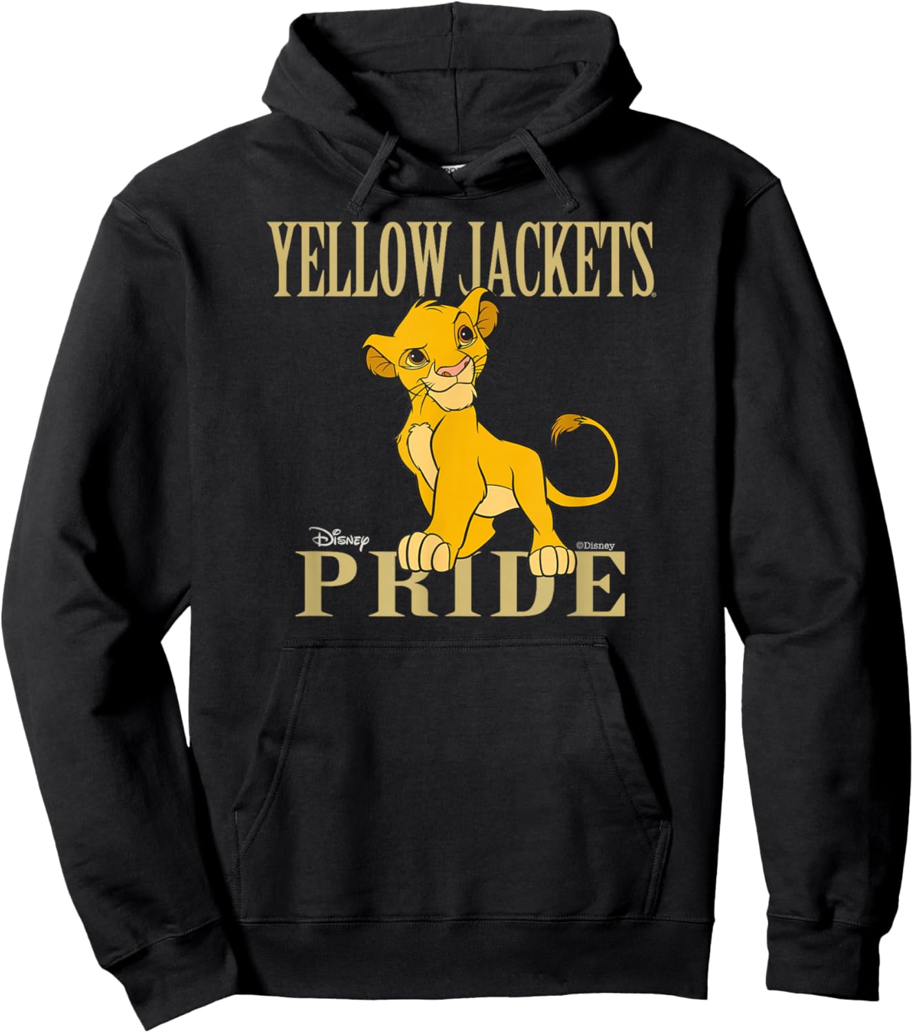 Georgia Tech Yellow Jackets Lion King Simba Navy Hoodie - Hoodie | Black