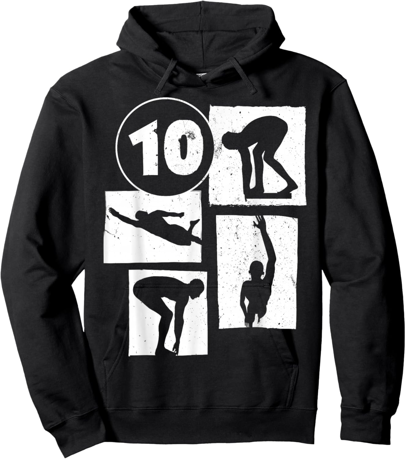 10th Birthday Swimmer Swimming 10 Year Old Boy Hoodie - Hoodie | Black