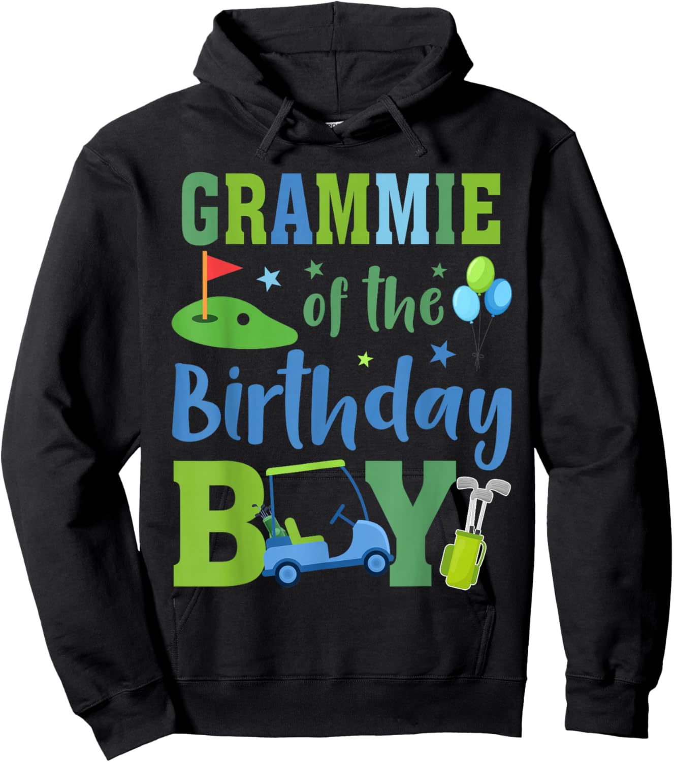 Grammie of The Birthday Boy Golf Sport Lover Hoodie - Hoodie | Black