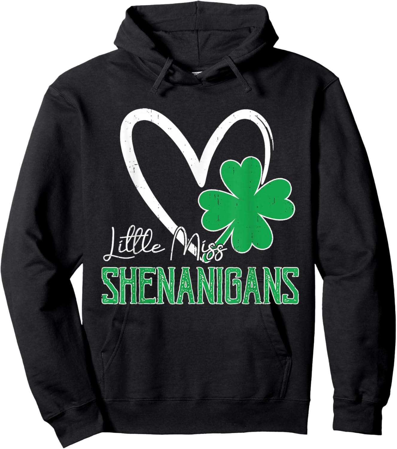 Cute Miss Shenanigans St Patrick's Day Kids Girls Toddler Hoodie - Hoodie | Black