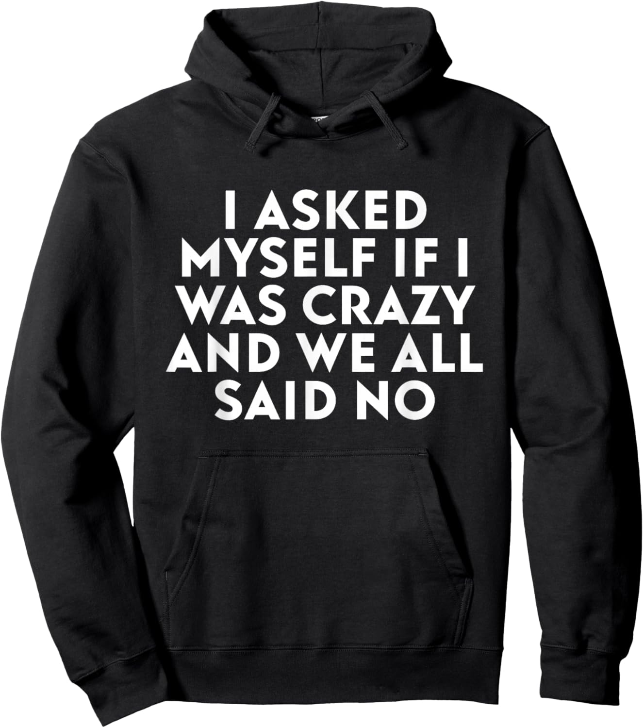 I Asked Myself If I was Crazy and We All Said No Hoodie - Hoodie | Black