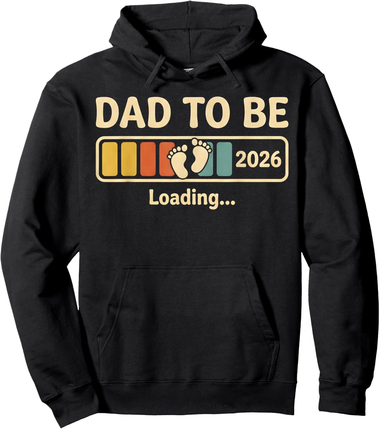 Dad Est 2026 Expect Baby 2026 First Time Dad Daughter Hoodie - Hoodie | Black