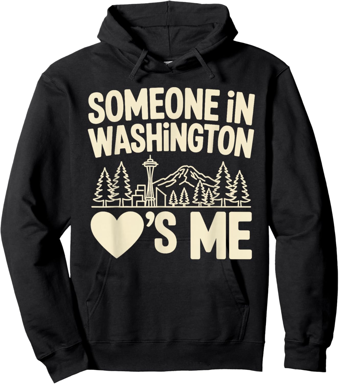 Someone in Washington Loves Me Long Distance Hoodie - Hoodie | Black