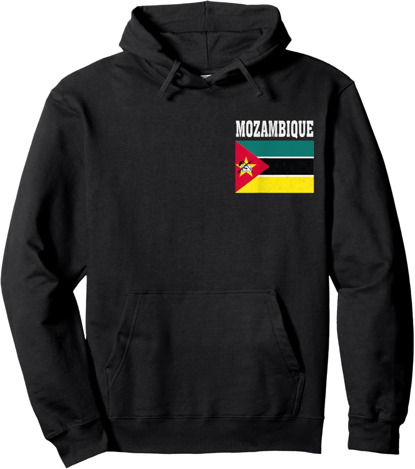 Mozambique Flag Patriotic National Roots Souvenir Hoodie - Hoodie | Black