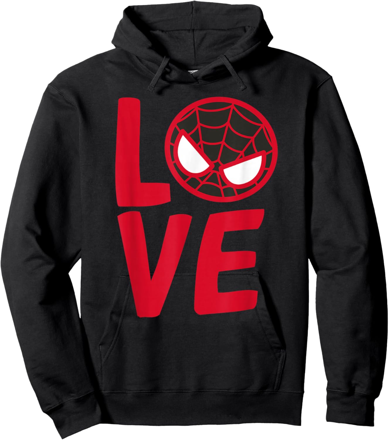 Marvel Kawaii Valentine's Day Miles Morales Spidey Love Hoodie - Hoodie | Black