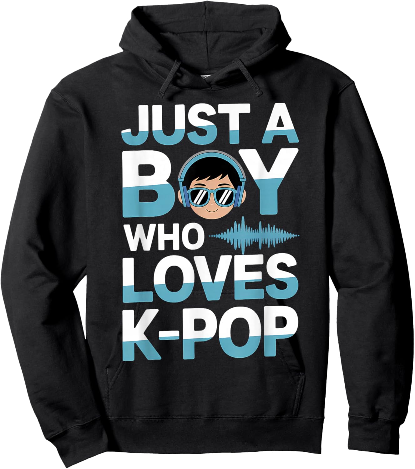 Just A Boy Who Loves K-Pop Music Fan Hoodie - Hoodie | Black
