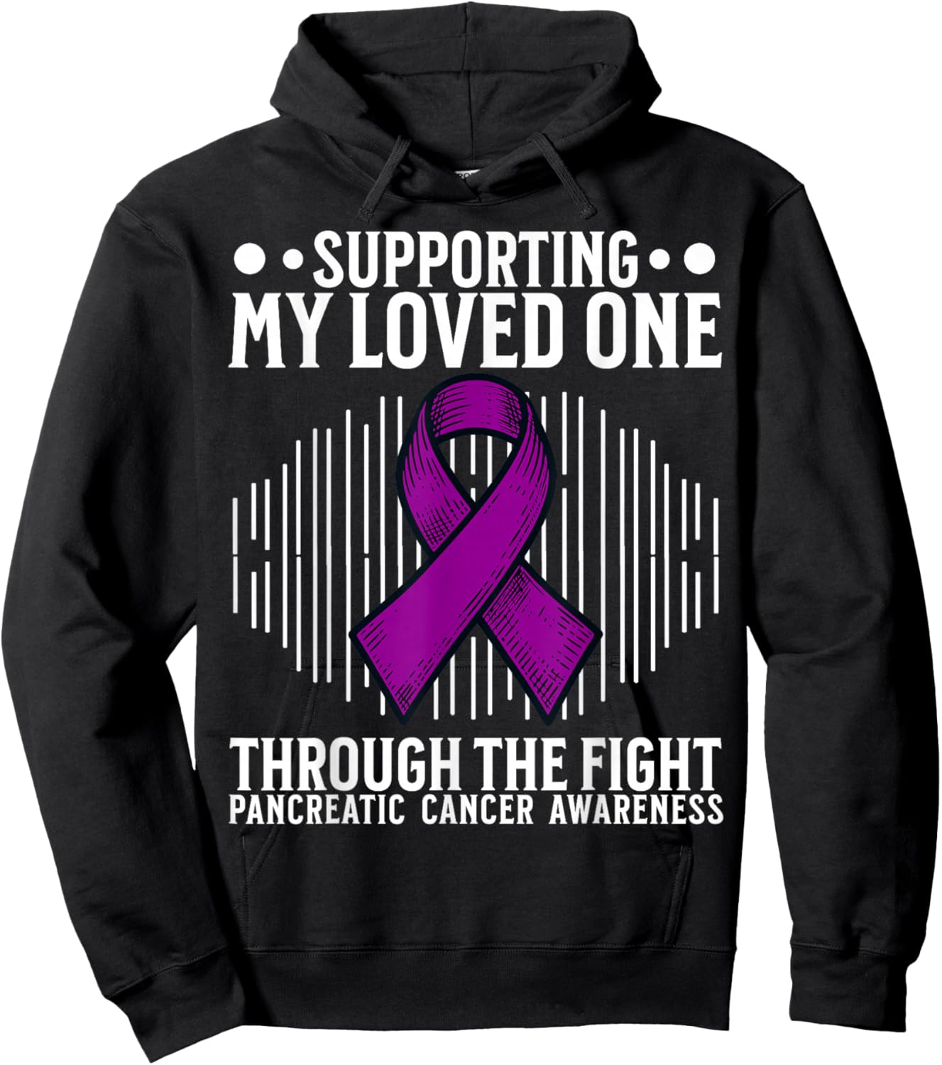 Purple Support Pancreatic Cancer Awareness Products Gifts Hoodie - Hoodie | Black