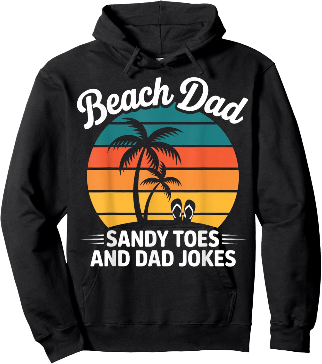 Summer Vacation Father's Day - Beach Dad Sandy Toes Hoodie - Hoodie | Black