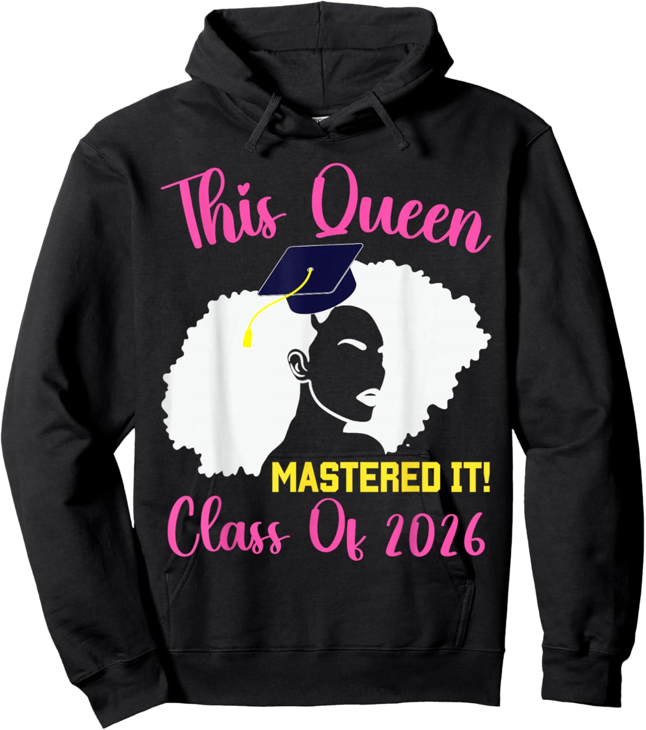 This Queen Mastered It Masters Graduation Class of 2026 Hoodie - Hoodie | Black