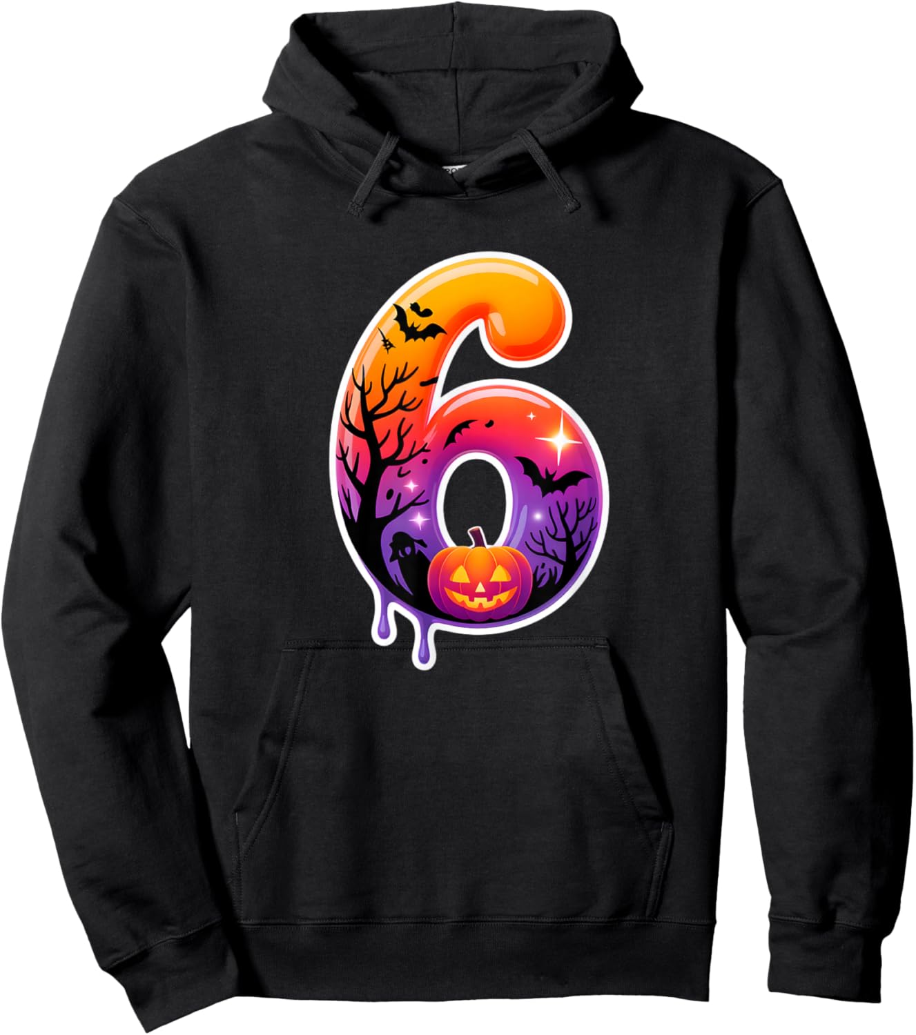 Six Seven 67 6 7 Meme Design Funny Ice Cream Drip Costume Hoodie - Hoodie | Black